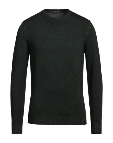 Ferrante Man Sweater Dark Green Size 36 Merino Wool