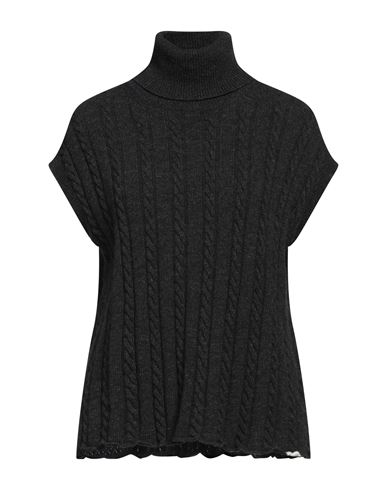 Shop Semicouture Woman Turtleneck Steel Grey Size L Wool, Polyamide