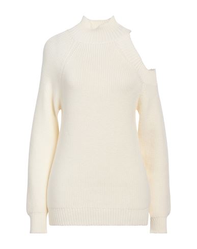 MERCI ..,MERCI WOMAN TURTLENECK CREAM SIZE S MERINO WOOL 