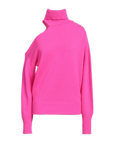 Essentiel Antwerp Woman Turtleneck Fuchsia Size M Merino Wool, Cashmere In Pink