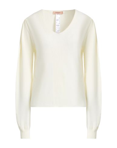 Twinset Woman Sweater Ivory Size Xxl Viscose, Polyester In White