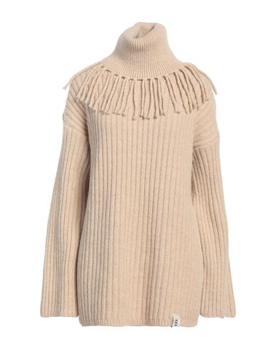 Ottod'ame Woman Turtleneck Beige Size M Acrylic, Wool, Alpaca Wool, Viscose, Polyester In Beige