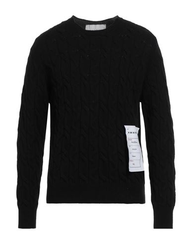 Amaranto Man Sweater Black Size S Wool, Cashmere In Black