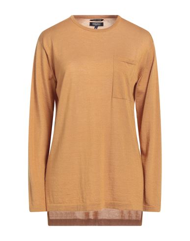 Woolrich Woman Sweater Mustard Size L Cashmere, Silk In Orange