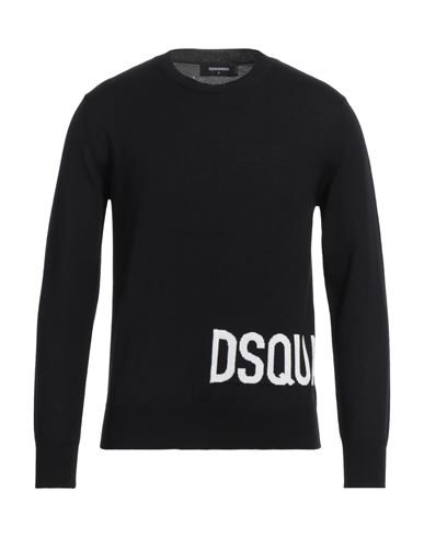 DSQUARED2 DSQUARED2 MAN SWEATER BLACK SIZE L VIRGIN WOOL 