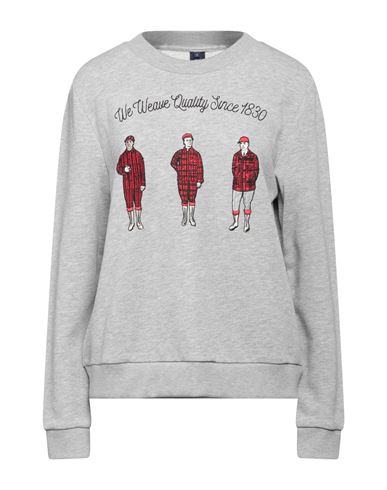 Woolrich Woman Sweatshirt Grey Size L Cotton, Polyester In Gray