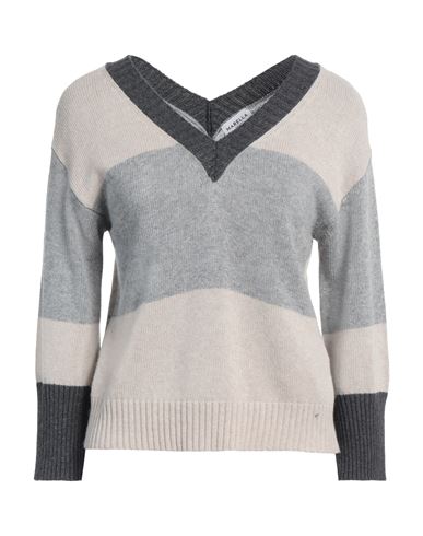 Marella Sport Woman Sweater Light Grey Size M Polyamide, Viscose, Wool, Cashmere In Multi