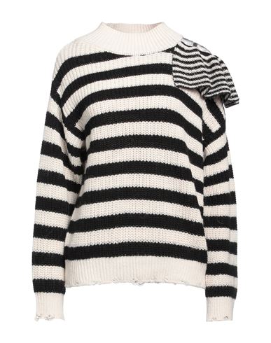Angela Davis Woman Sweater White Size S Acrylic, Wool, Viscose, Alpaca Wool In Gray