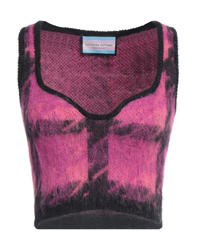 Shop Eleonora Gottardi Woman Top Fuchsia Size M Alpaca Wool, Polyamide In Pink