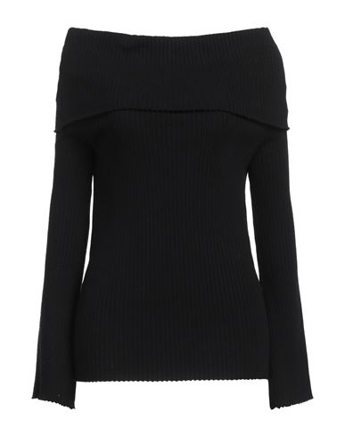 Akep Woman Sweater Black Size 8 Viscose, Polyester, Polyamide