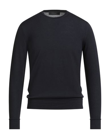 Vneck Man Sweater Midnight Blue Size 38 Merino Wool In Blue