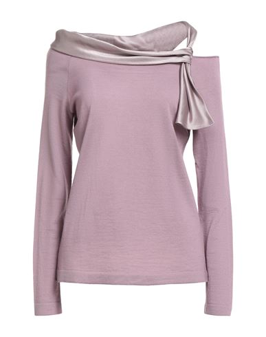 Alberta Ferretti Woman Sweater Lilac Size 4 Virgin Wool, Silk In Pink