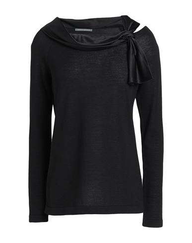 Alberta Ferretti Woman Sweater Black Size 4 Virgin Wool, Silk In Black