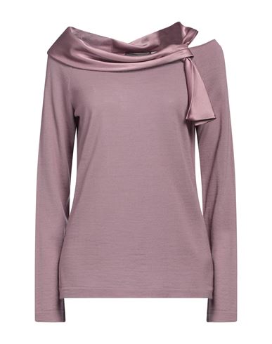 Alberta Ferretti Woman Sweater Mauve Size 8 Virgin Wool, Silk In Purple