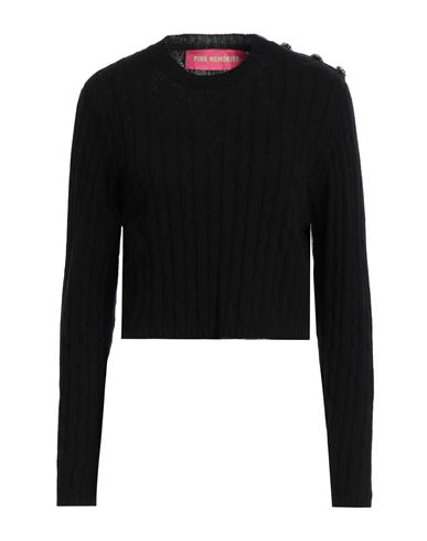 Pink Memories Woman Sweater Black Size 4 Recycled Wool, Viscose, Recycled Polyamide, Cashmere