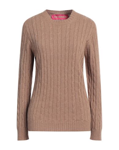 Pink Memories Woman Sweater Camel Size 8 Recycled Wool, Viscose, Recycled Polyamide, Cashmere In Beige