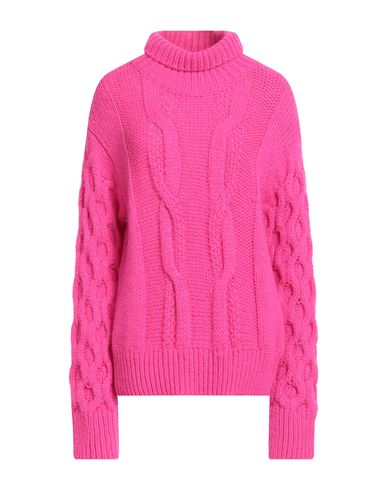 Pink Memories Woman Turtleneck Fuchsia Size 6 Wool, Acrylic, Alpaca Wool