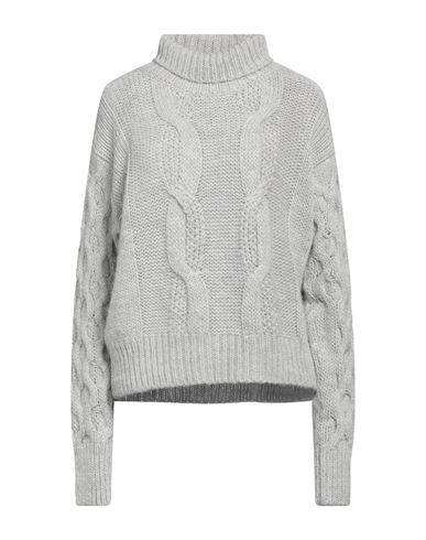 Pink Memories Woman Turtleneck Light Grey Size 8 Wool, Acrylic, Alpaca Wool