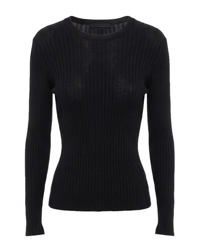 Soallure Woman Sweater Black Size M Wool, Acrylic