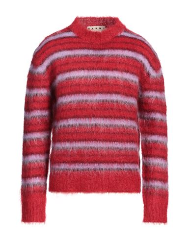 Marni Man Sweater Red Size 40 Mohair Wool, Polyamide