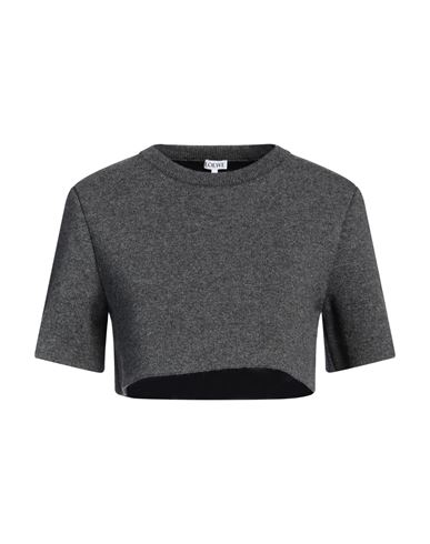 LOEWE LOEWE WOMAN SWEATER GREY SIZE XS VISCOSE, CASHMERE, COTTON, POLYAMIDE 