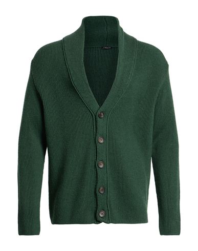 Retois Man Cardigan Green Size Xxl Merino Wool In Green