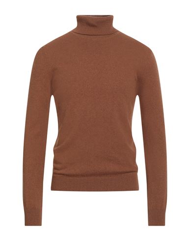 Daniele Fiesoli Man Turtleneck Camel Size L Cashmere In Neutral