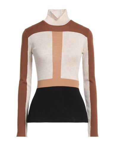 Chloé High-neck Long-sleeved Sweater In Brown
