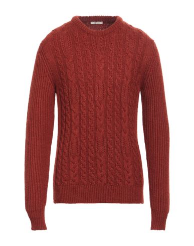 L.b.m 1911 L. B.m. 1911 Man Sweater Rust Size 42 Acrylic, Wool, Mohair Wool, Polyamide In Red