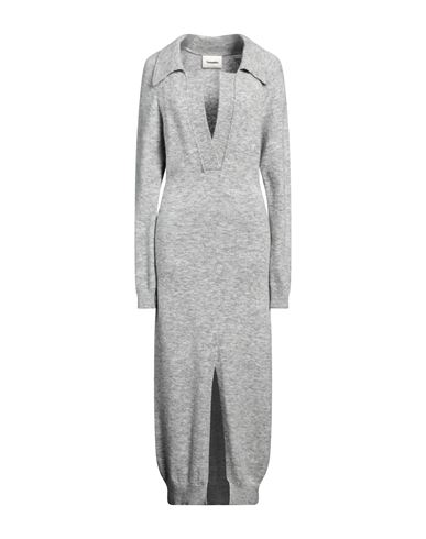 Nanushka Woman Maxi Dress Light Grey Size S Acrylic, Polyamide, Wool, Baby Alpaca Wool, Elastane In Grey