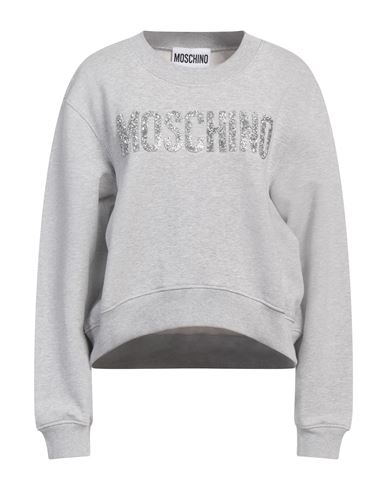 Moschino Couture Woman Sweatshirt Light Grey Size 12 Cotton In Grey