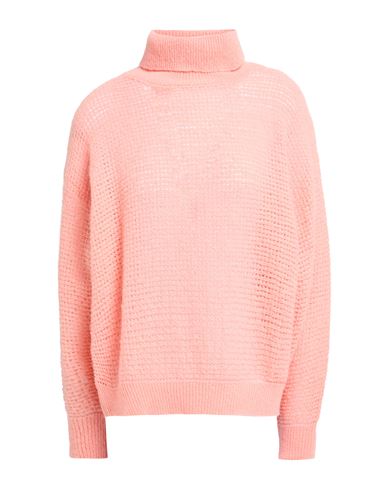 Peserico Woman Turtleneck Salmon Pink Size 6 Polyamide, Virgin Wool, Alpaca Wool, Polyester