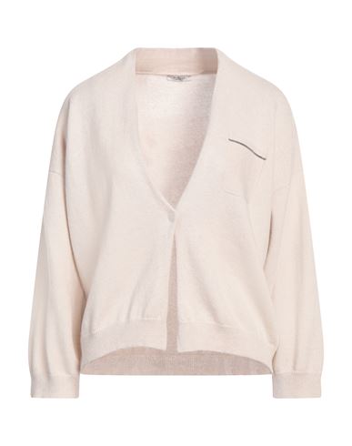 Shop Peserico Woman Cardigan Beige Size 10 Virgin Wool, Silk, Cashmere