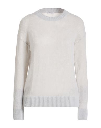 Peserico Woman Sweater Light Grey Size 12 Baby Alpaca Wool, Polyamide, Virgin Wool In Gray