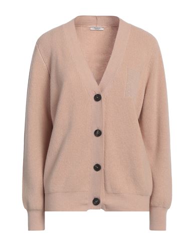 Peserico Woman Cardigan Blush Size 14 Virgin Wool, Silk, Cashmere, Metallic Fiber