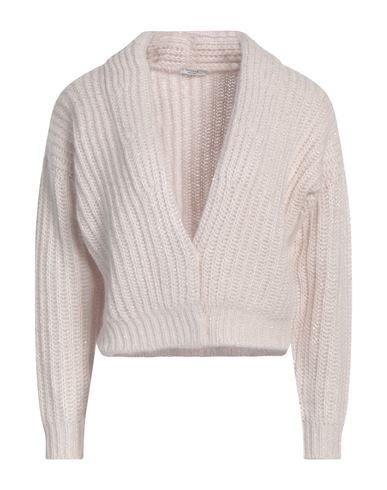 Peserico Woman Cardigan Blush Size 8 Baby Alpaca Wool, Nylon, Virgin Wool, Polyester
