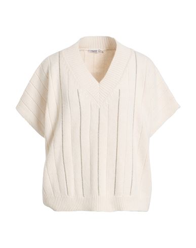Peserico Woman Sweater Off White Size 14 Virgin Wool, Silk, Cashmere, Polyamide, Merino Wool In White