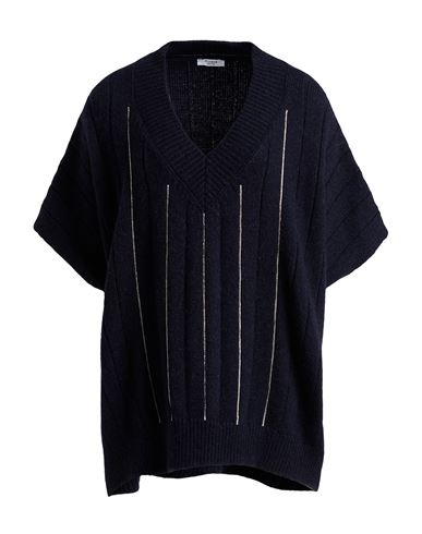 Peserico Woman Sweater Midnight Blue Size 10 Virgin Wool, Silk, Cashmere, Polyamide, Merino Wool