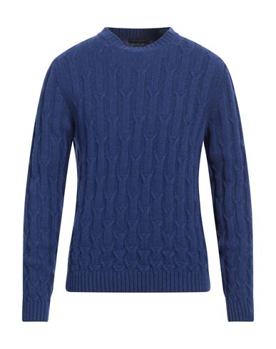 Daniele Fiesoli Man Sweater Blue Size Xxl Baby Alpaca Wool, Wool, Polyamide In Blue
