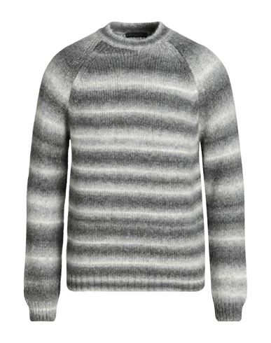 Daniele Fiesoli Man Sweater Grey Size L Baby Alpaca Wool, Merino Wool, Polyamide In Grey