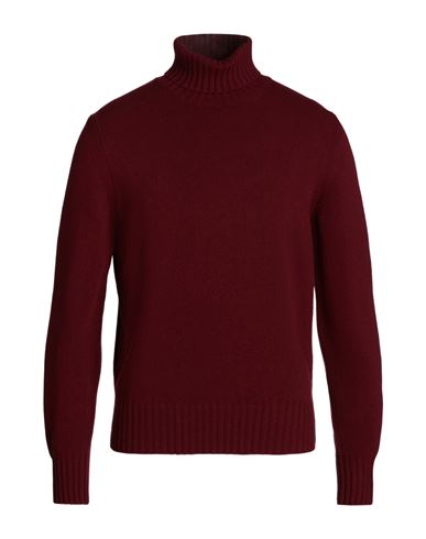 Doppiaa Man Turtleneck Burgundy Size 38 Wool, Polyamide In Red