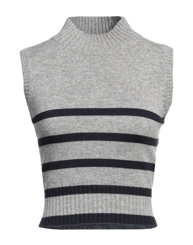 BRUNELLO CUCINELLI BRUNELLO CUCINELLI WOMAN TURTLENECK GREY SIZE S CASHMERE 