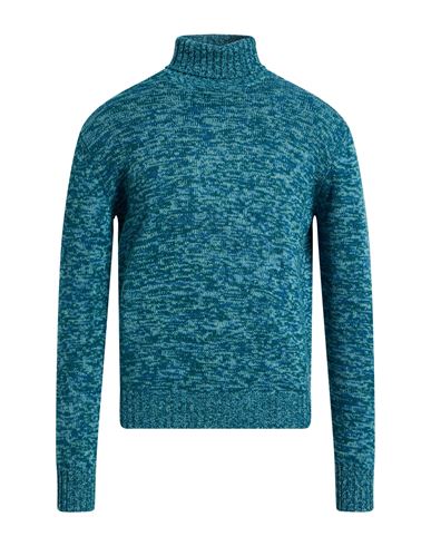 Ballantyne Man Turtleneck Turquoise Size 42 Wool, Cashmere In Blue