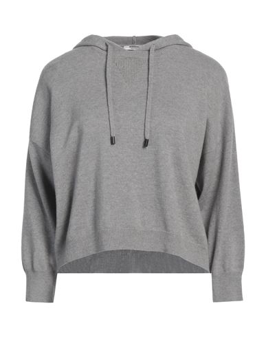 Peserico Woman Sweater Grey Size 2 Virgin Wool, Silk, Cashmere, Metallic Fiber