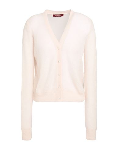 Shop Max Mara Studio Woman Cardigan Beige Size Xl Polyamide, Mohair Wool, Wool