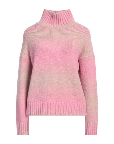 MAJE MAJE WOMAN TURTLENECK PINK SIZE 3 ACRYLIC, WOOL, VISCOSE, POLYAMIDE 