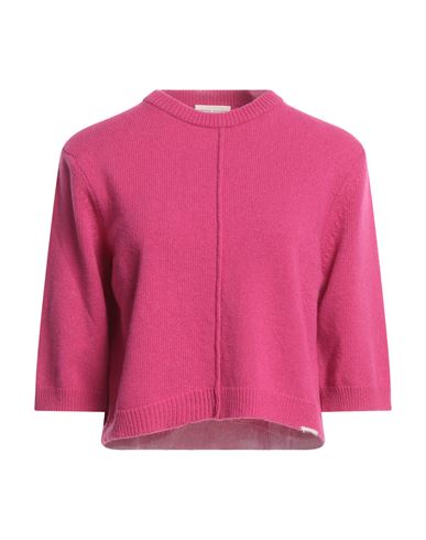 SEMICOUTURE SEMICOUTURE WOMAN SWEATER FUCHSIA SIZE L WOOL, POLYAMIDE 