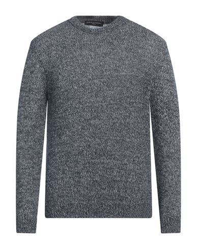 Daniele Fiesoli Man Sweater Slate Blue Size L Polyamide, Baby Alpaca Wool, Cashmere, Mohair Wool In Blue