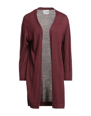 Croche Crochè Woman Cardigan Burgundy Size L Wool, Acrylic In Red