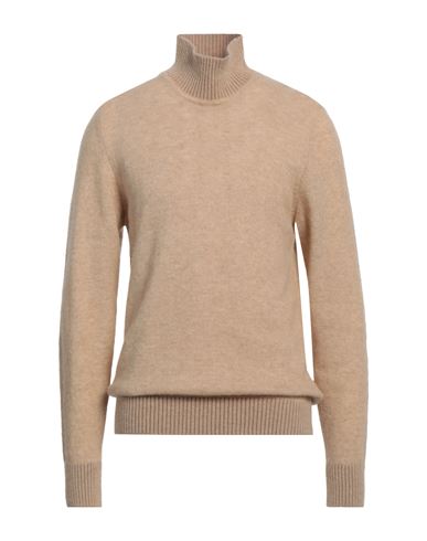 Lardini Man Turtleneck Sand Size M Alpaca Wool, Nylon, Wool In Beige